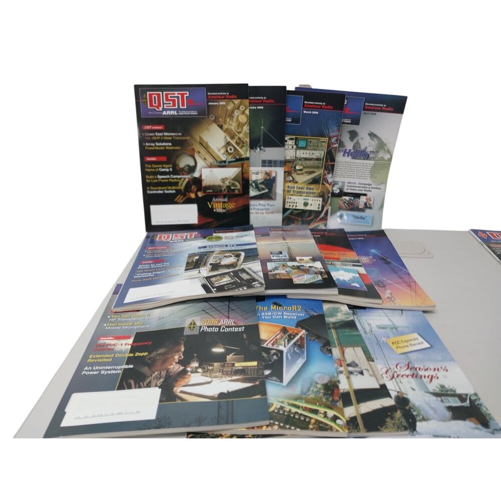 2006 QST National Assn Amateur Radio Magazine FULL Year 12 Issues Lot